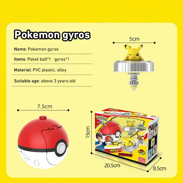Pokémon Rotary Gyro with Launcher – Pokemon Battle Spinning Toy