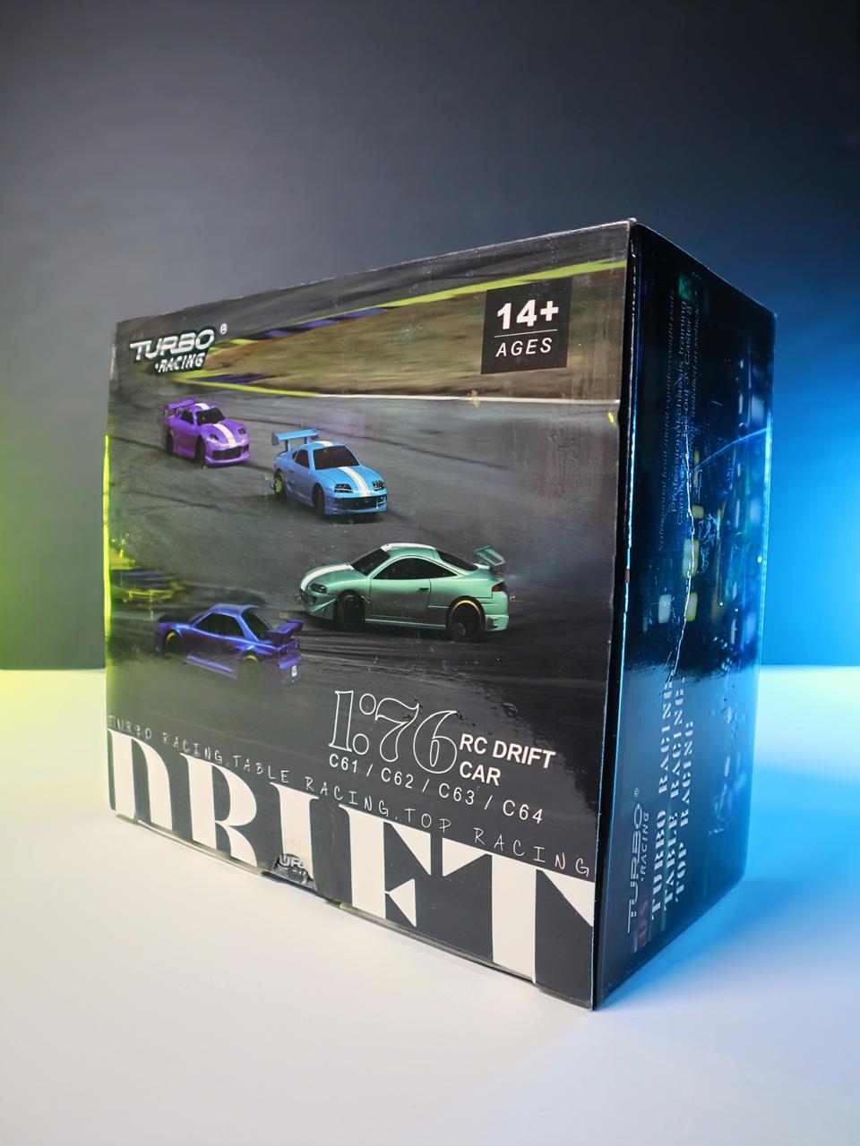 Turbo Racing 1:76 Mini Drift RC Car (Blue Sports)