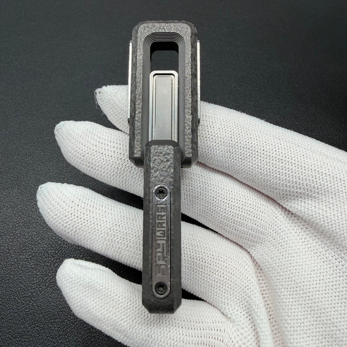 X Lock Zirconium Stone Textured Engraved