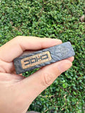 Choc Zirconium Stone Textured Engraved