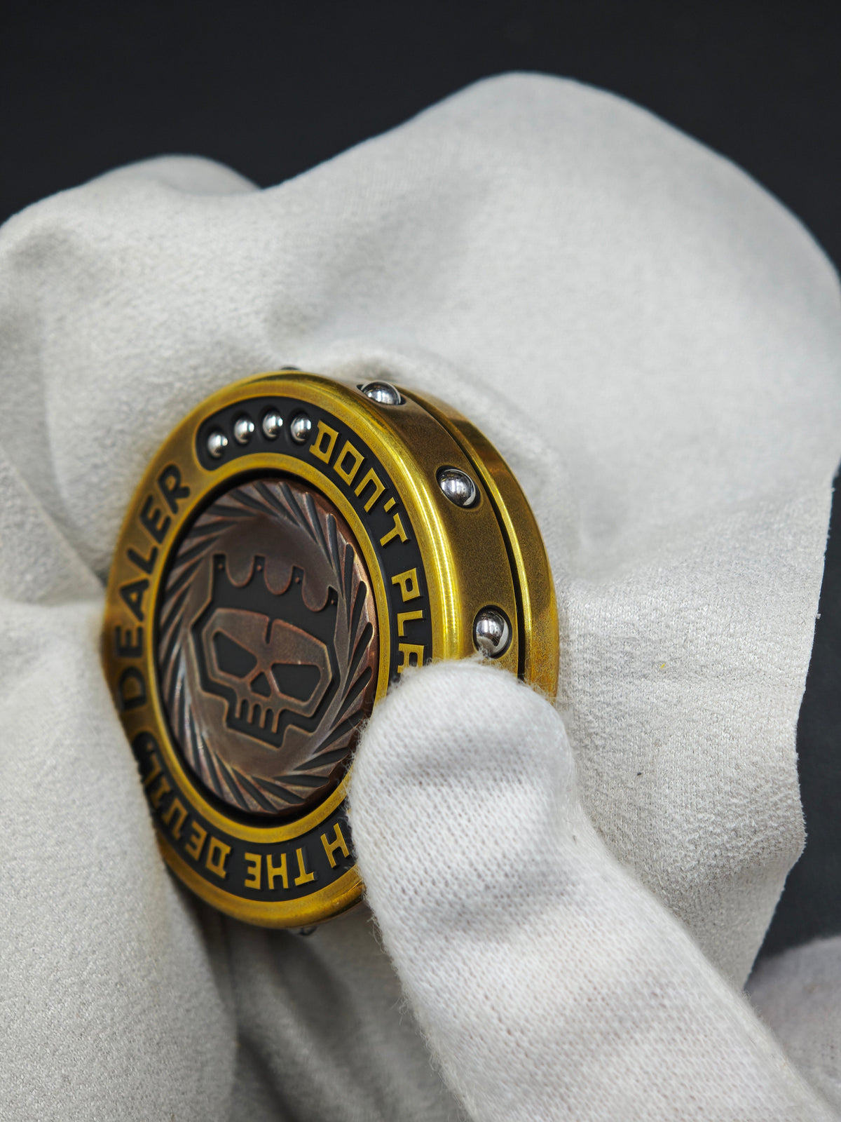 Dealer Button Brass