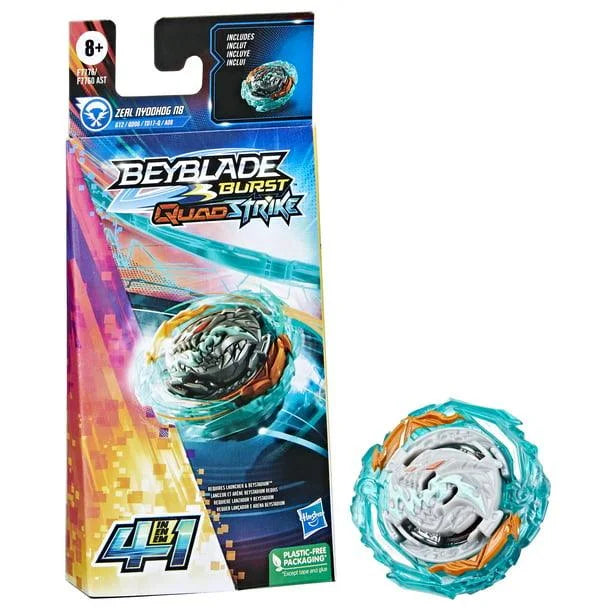 Beyblade Burst QuadStrike Zeal Nyddhog N8 Spinning Top Single Pack