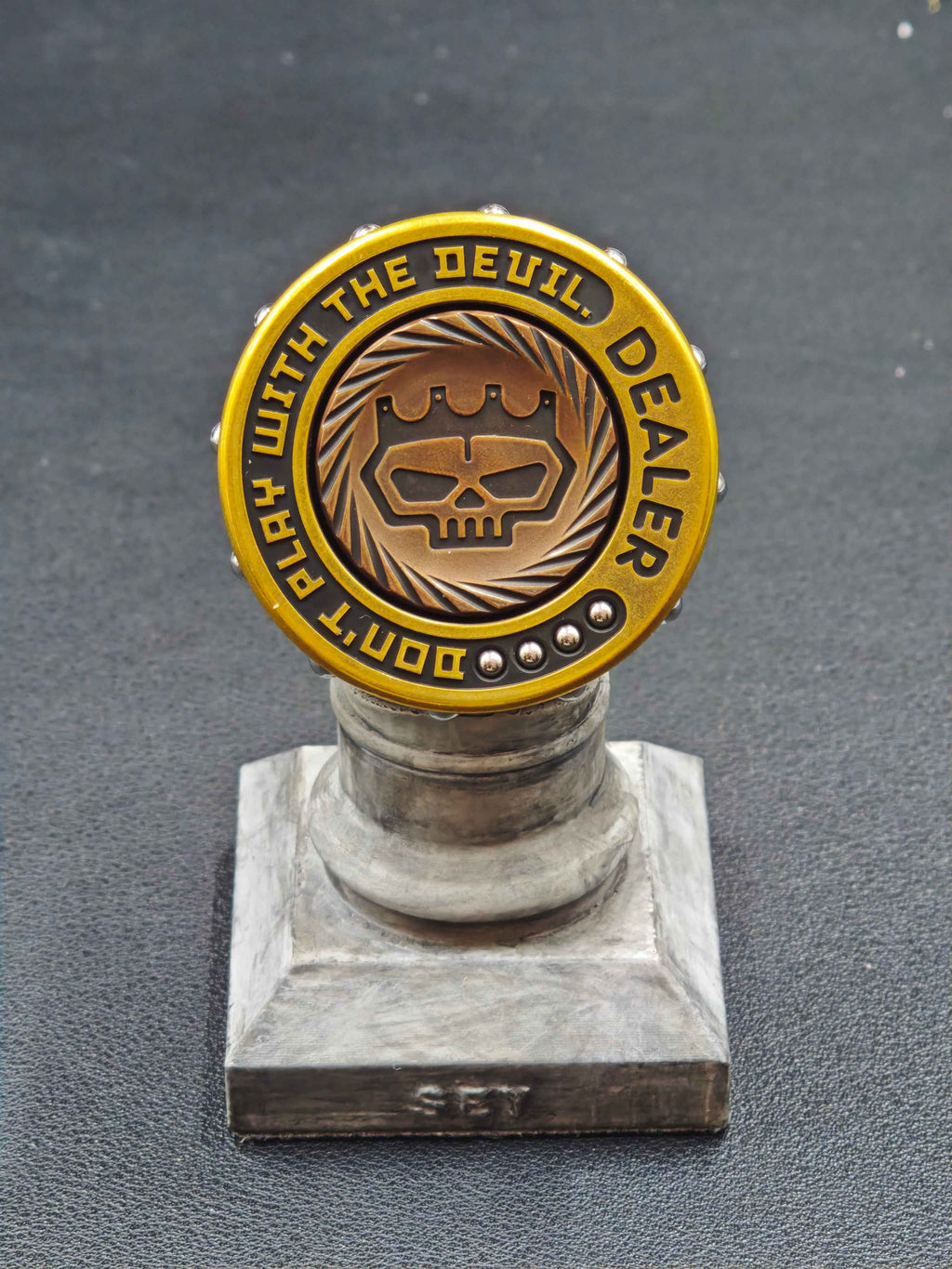Dealer Button Brass