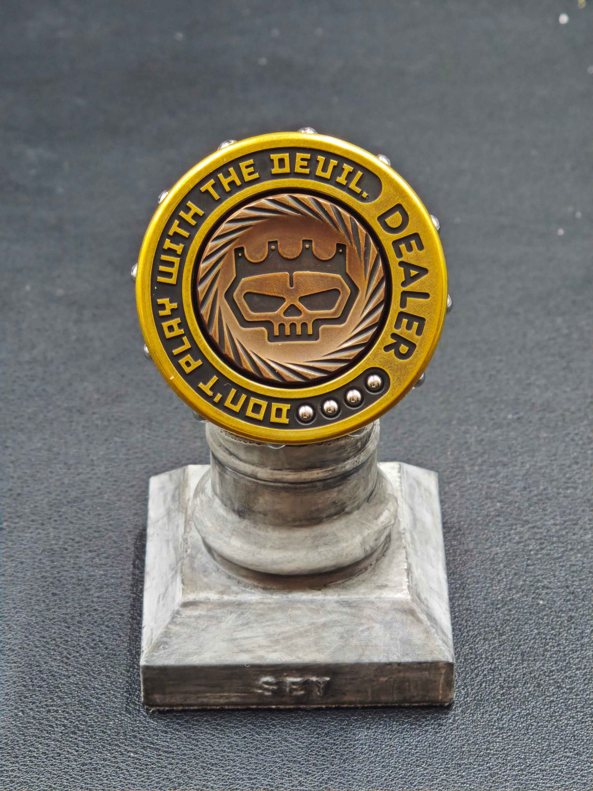 Dealer Button Brass