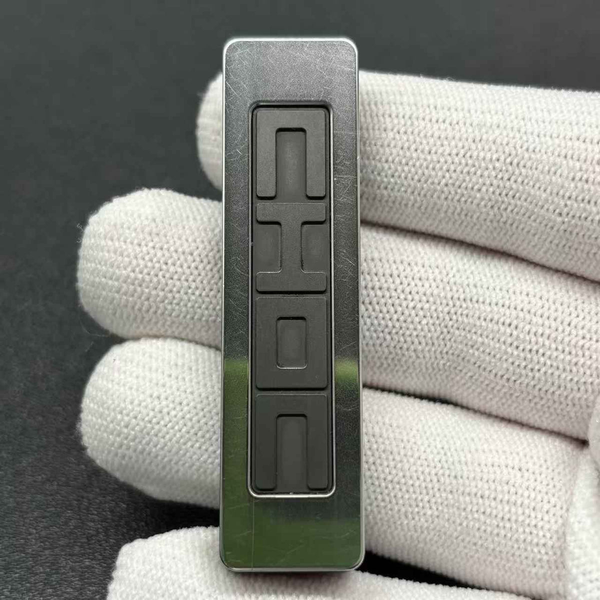 Choc Stainless Steel Color-Anodized Stone Textured Engraved