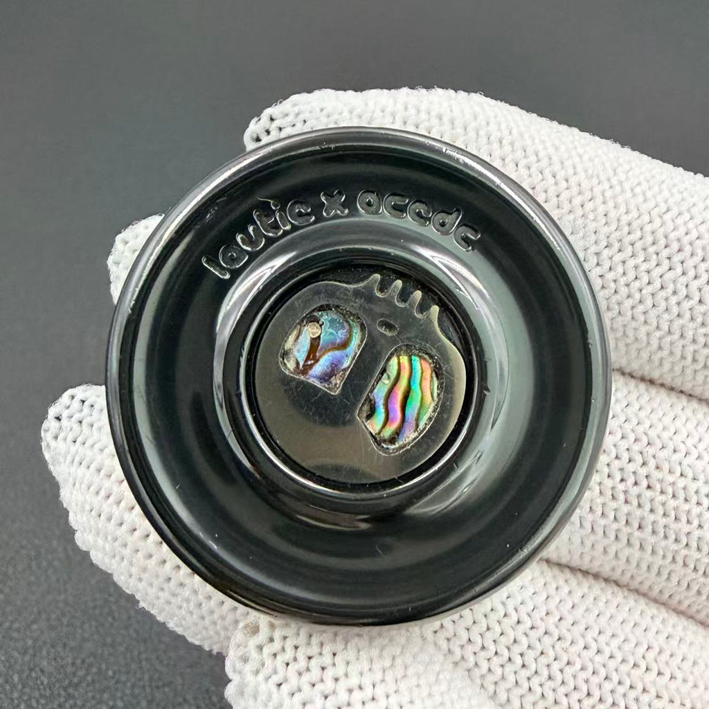 Devil Milk Cap Zirconium Engraved Polished
