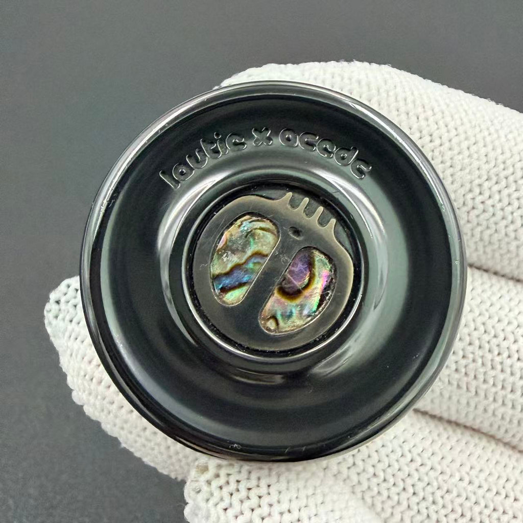 Devil Milk Cap Zirconium Engraved Polished