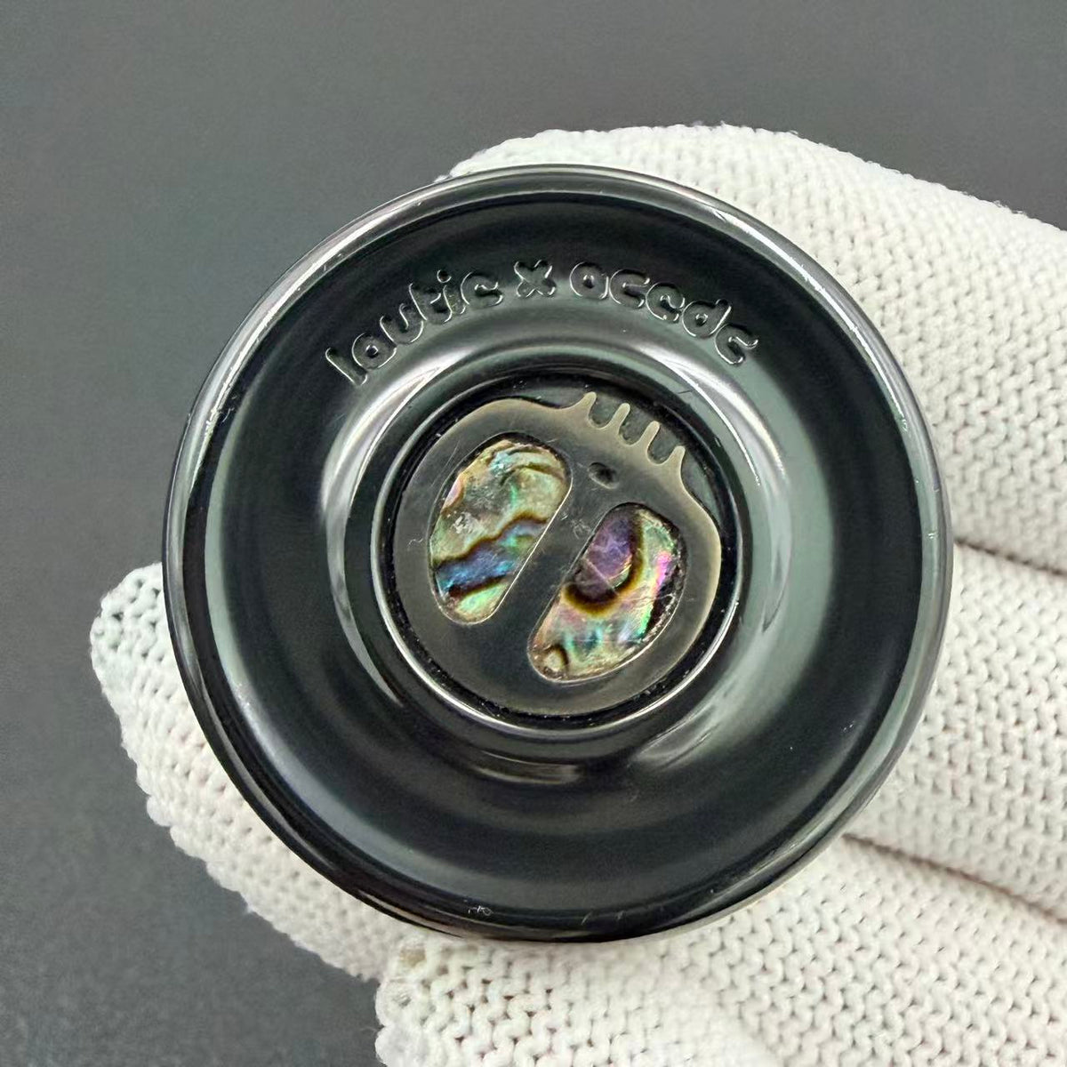 Devil Milk Cap Zirconium Engraved Polished